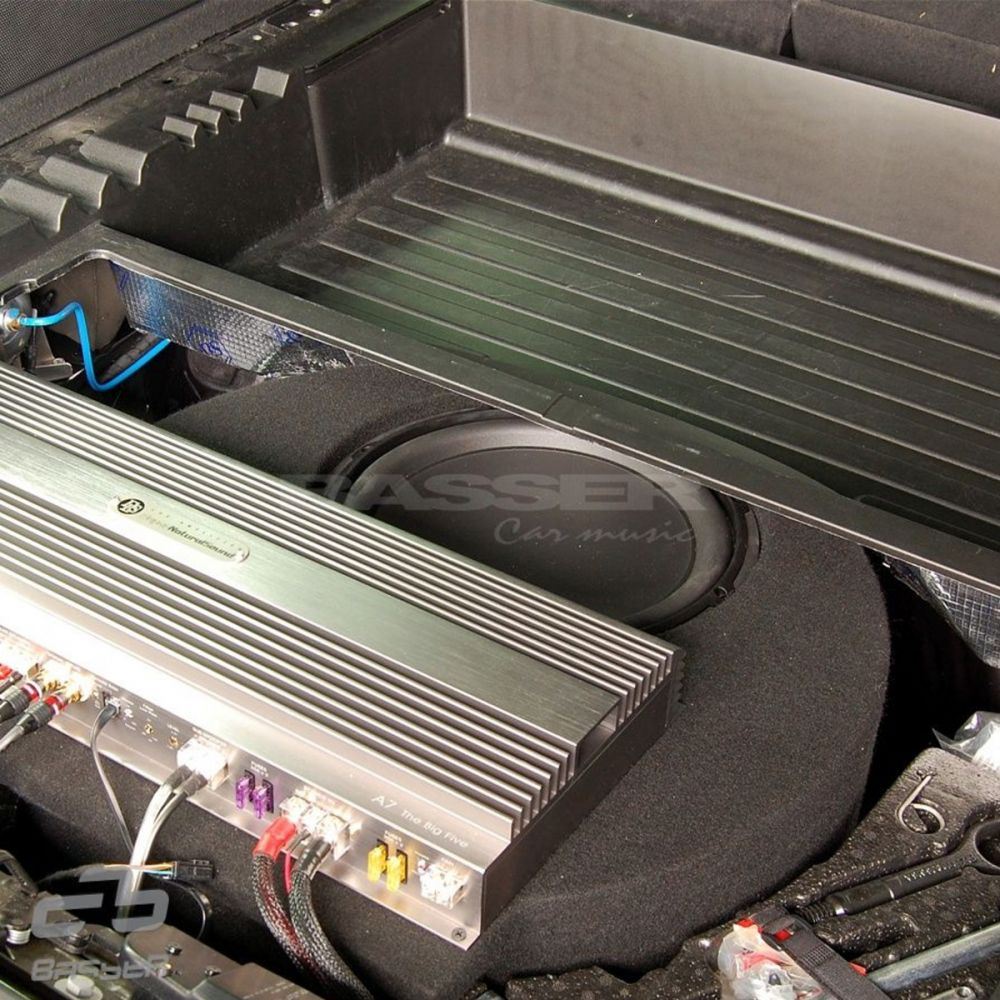 T1 Audio - Audi Q7 2005 Onwards Spare Wheel Custom Fit 12" Car Sub Subwoofer Bass Box