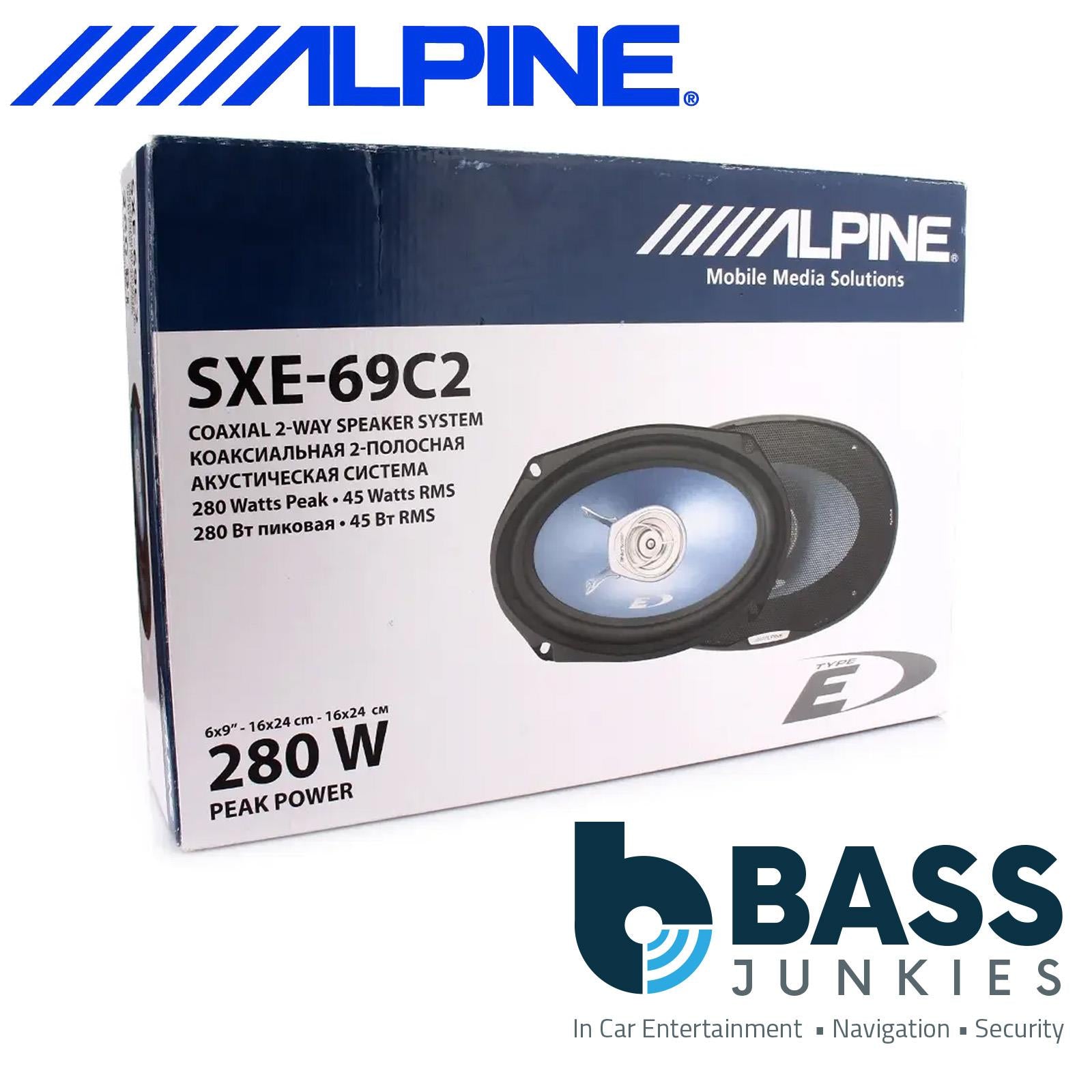 Alpine SXE-69C2 - Car Stereo 6"x9" Inch 560 Watts 2 Way Shelf Coaxial Speakers