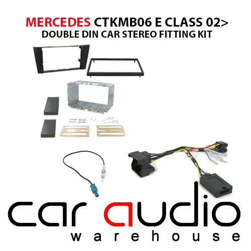 Connects2 CTKMB06 - Mercedes Benz E Class W211 2002 - 2009 Double Din Fascia & Steering Wheel Interface Installation Kit