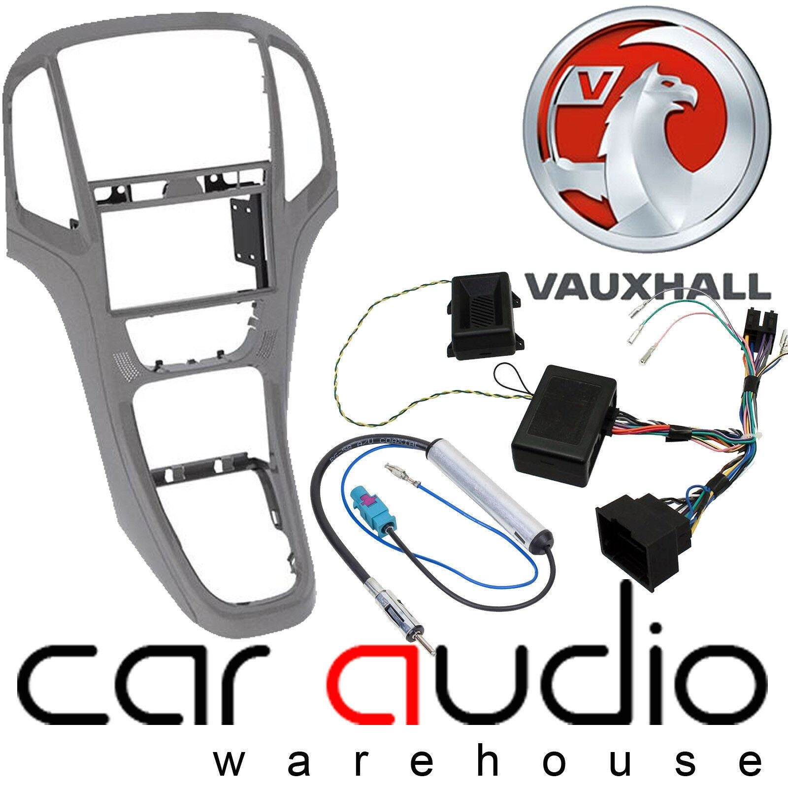 Connects2 CTKVX01 - Vauxhall Astra 2010 - 2015 Double Din Fascia & Steering Wheel Interface Installation Kit