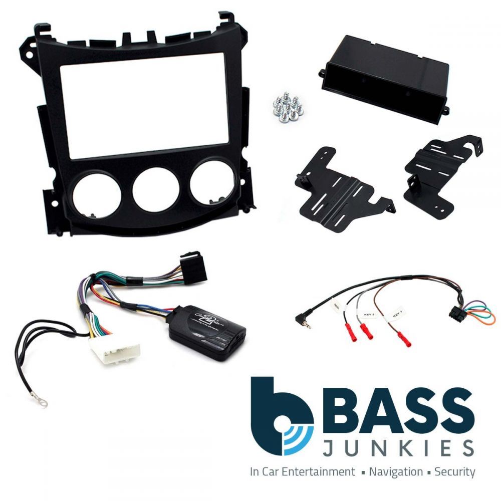 Connects2 CTKNS07 - Nissan 370Z 2009 Onwards Double Din Fascia & Steering Wheel Interface Installation Kit