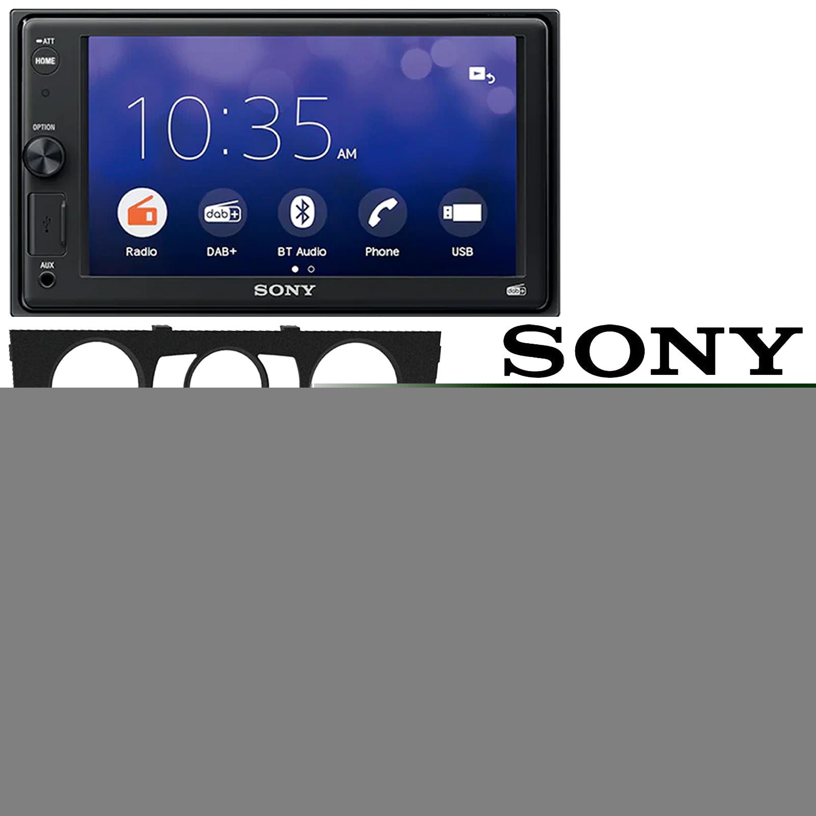 SONY XAV-1550D DAB+ Smart Bluetooth Car Radio + Stereo fitting kit + Steering Wheel Controls Loom BMW 1-Series E8* Variants 2007-2013