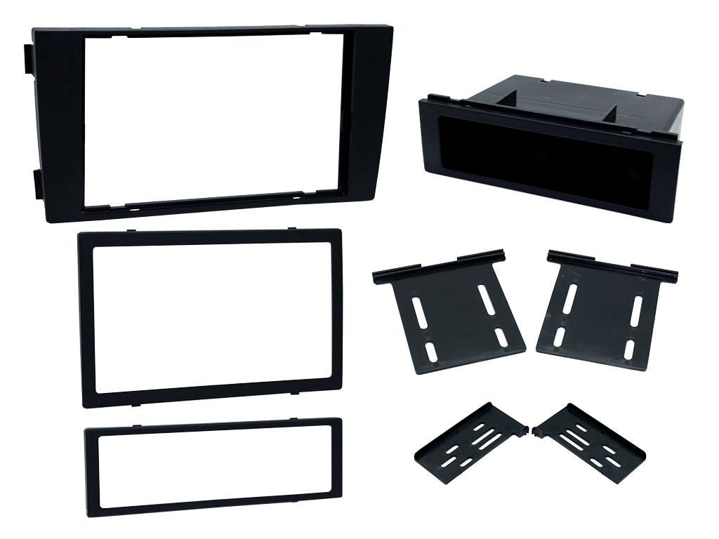 Grundig 6.8" Apple Android Double Din Stereo Fitting Kit + Steering Wheel Stalk Controls to fit Audi A6 2004-08