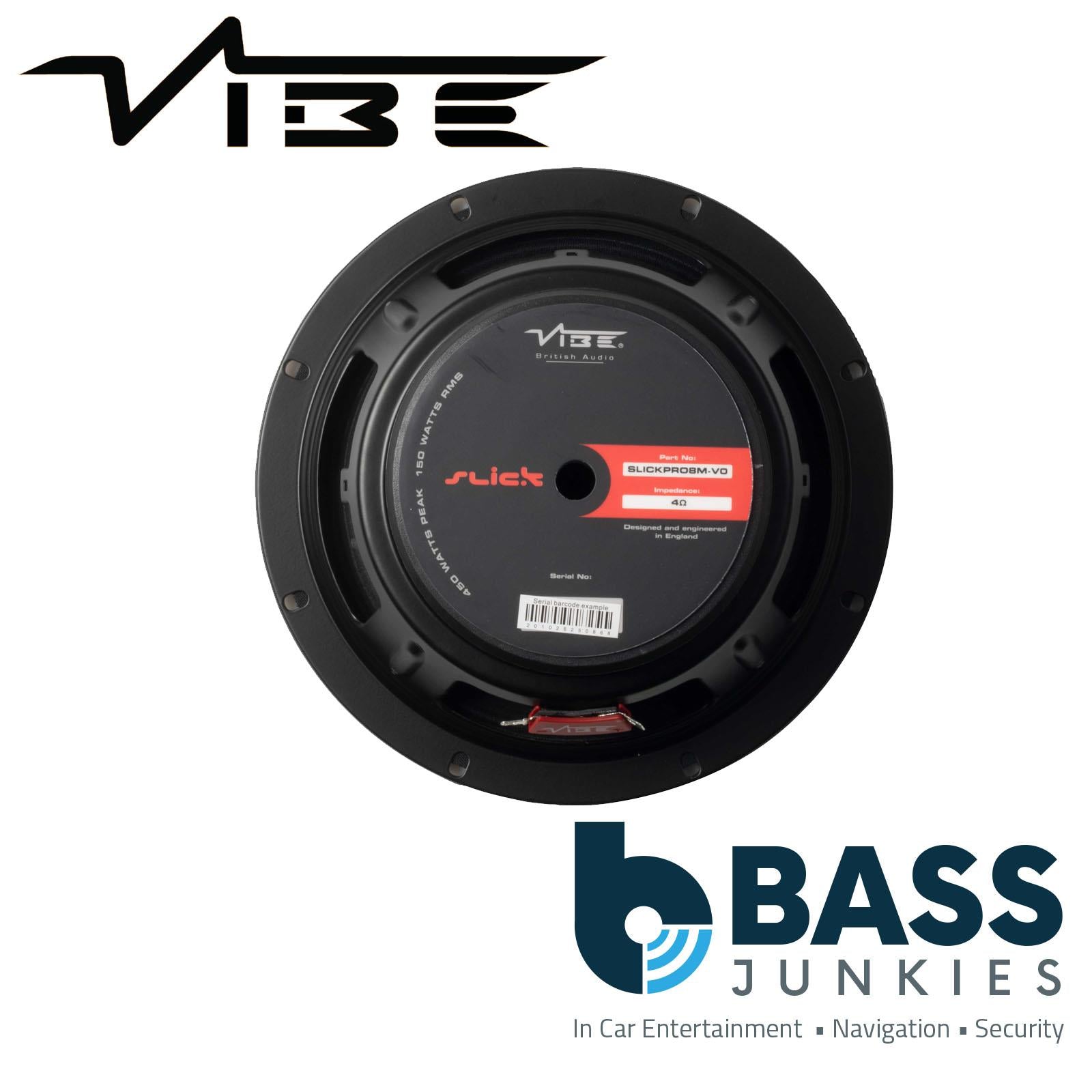 VIBE SLICKPRO8M-V0 8" 206mm 1-Way 450 Watts Car Pro Audio Midrange Speakers