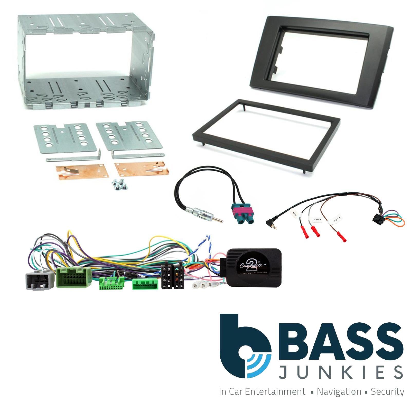 Connects CTKVL02 - Volvo XC90 2006 - 2014 Double Din Fascia & Steering Wheel Interface Installation Kit
