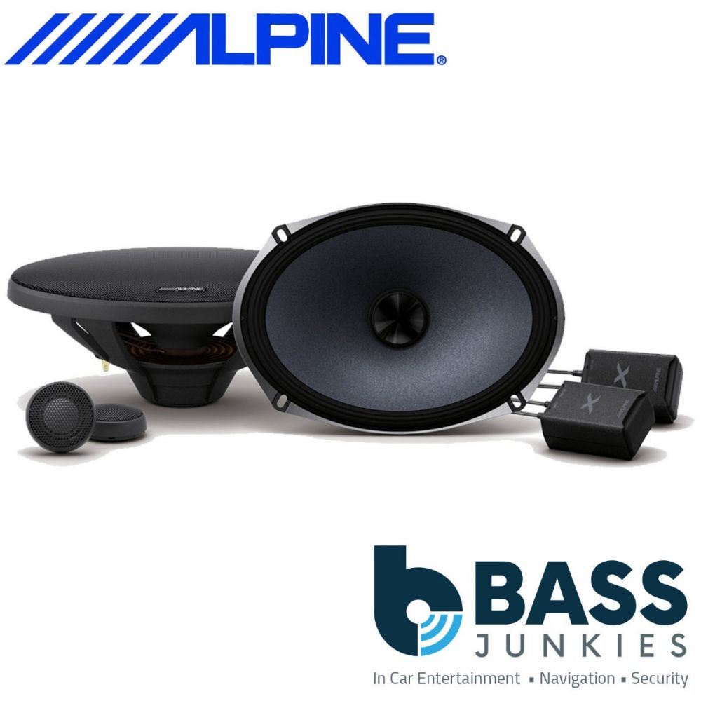 Alpine X-Series X-S69C 6 x 9" 16cm x 24cm 360 Watts 2 Way Component Car Speakers (Pair)
