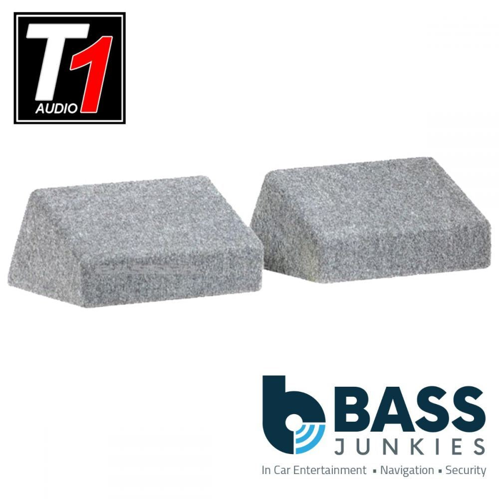 T1 Audio - 6" x 9" Grey Enclosure Fully Carpeted MDF Car Sub Subwoofer Bass Box