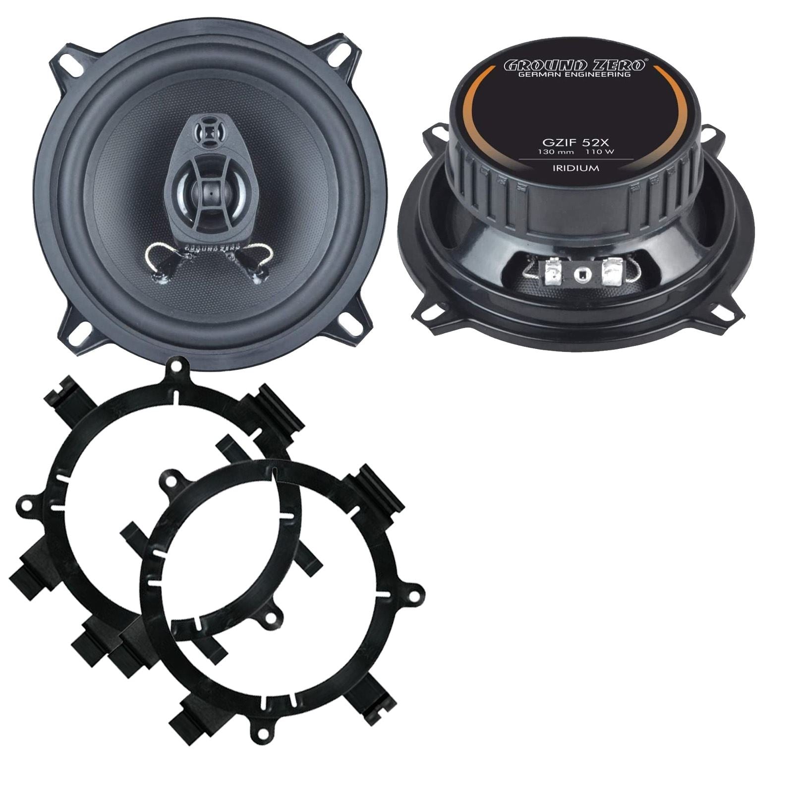 Ground Zero 2-Way 130mm/13cm/5.25" Car Coaxial Speakers (Pair Max 220 Watts) Fits Chevrolet SUV 1995-21