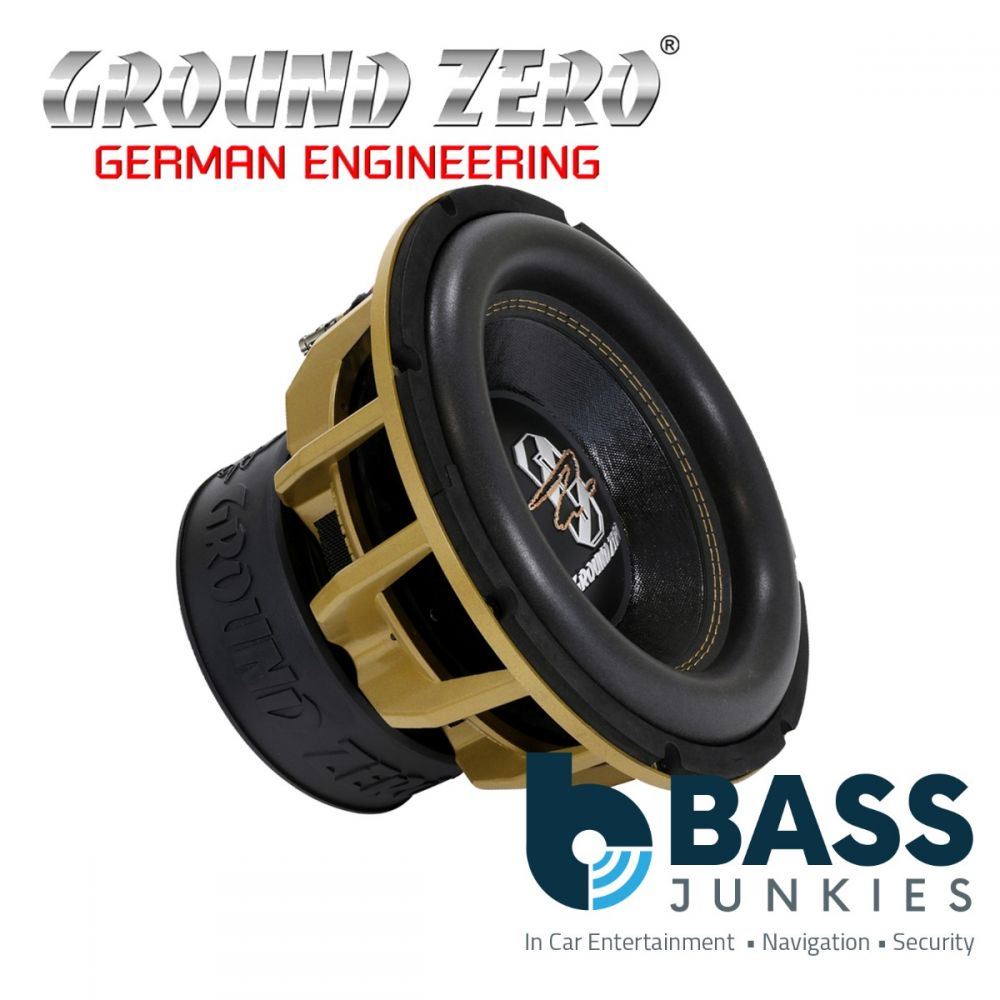 Ground Zero GZHW 30SPL GOLD - 12" Inch 30cm Dual 1-Ohm Gold SPL 3000 Watts Car Sub Subwoofer