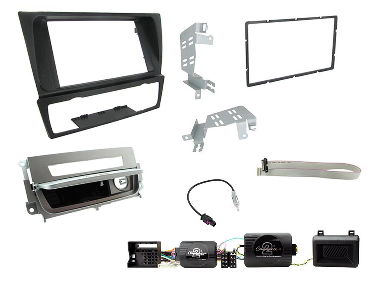SONY DAB+ Apple | Android Double Din Stereo Fitting Kit + Steering Wheel Stalk Controls to fit BMW 3-Series 2005-12