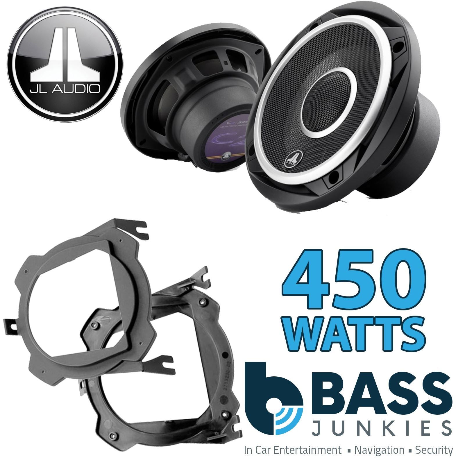 JL Audio C2-525X 2-Way 130mm/13cm/5.25" Coaxial Speakers (Per Pair 450 Watts) Fits Vauxhall Corsa 1993-06 | Tigra 94-00