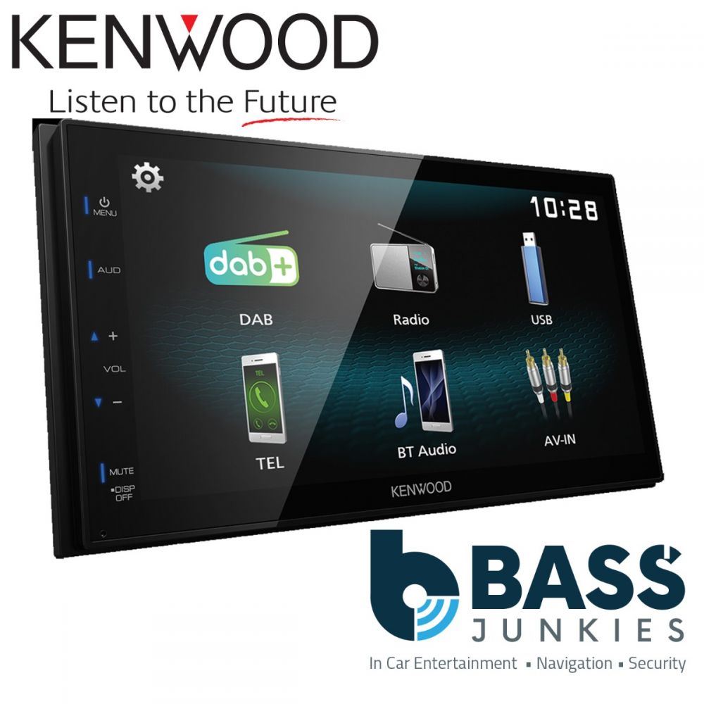 Kenwood DMX-125DAB 6.8" Double Din Bluetooth DAB+ Touchscreen Car Stereo Screen