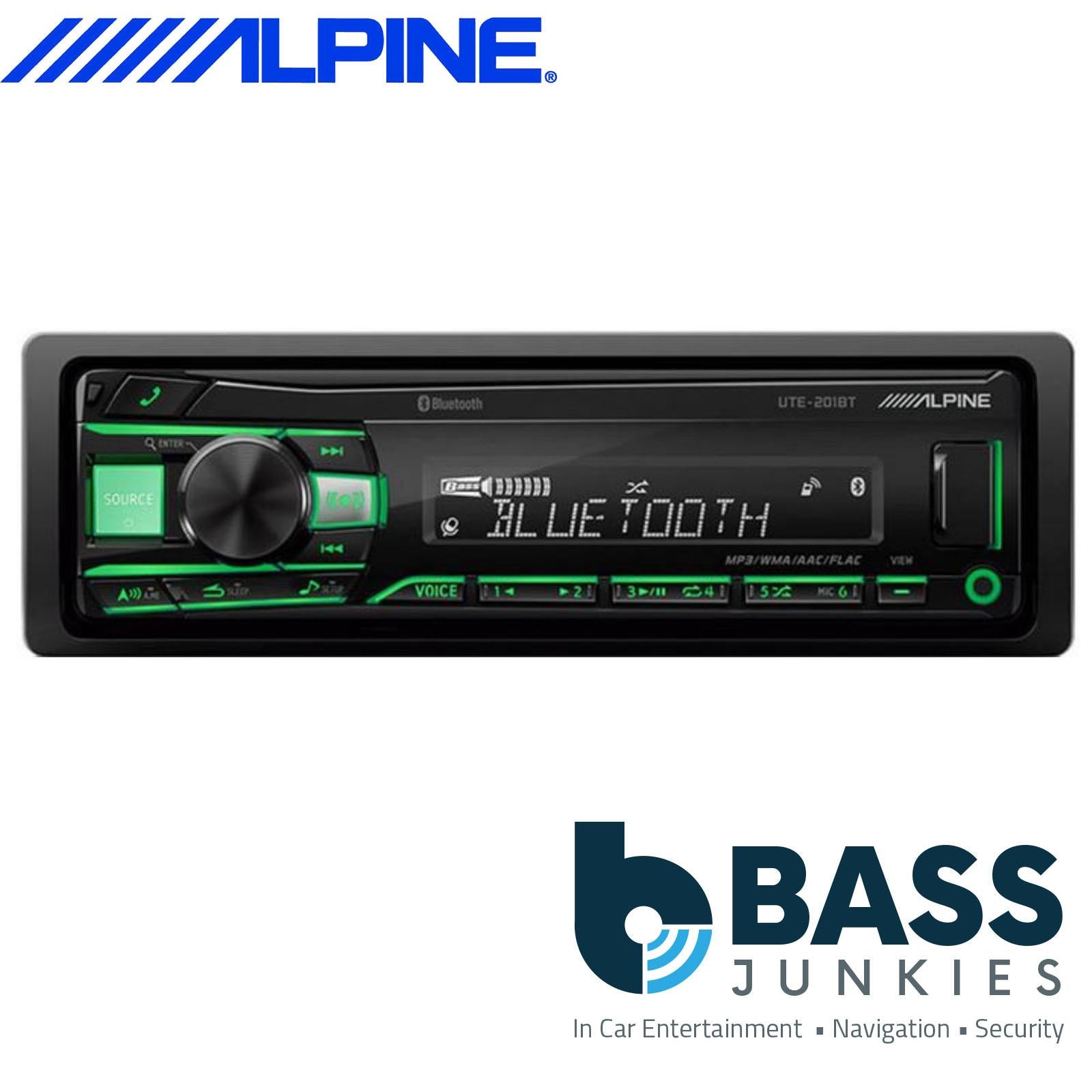 Alpine UTE-201BT 4 x 50 Watts Mechless Bluetooth Android AUX USB Car Stereo