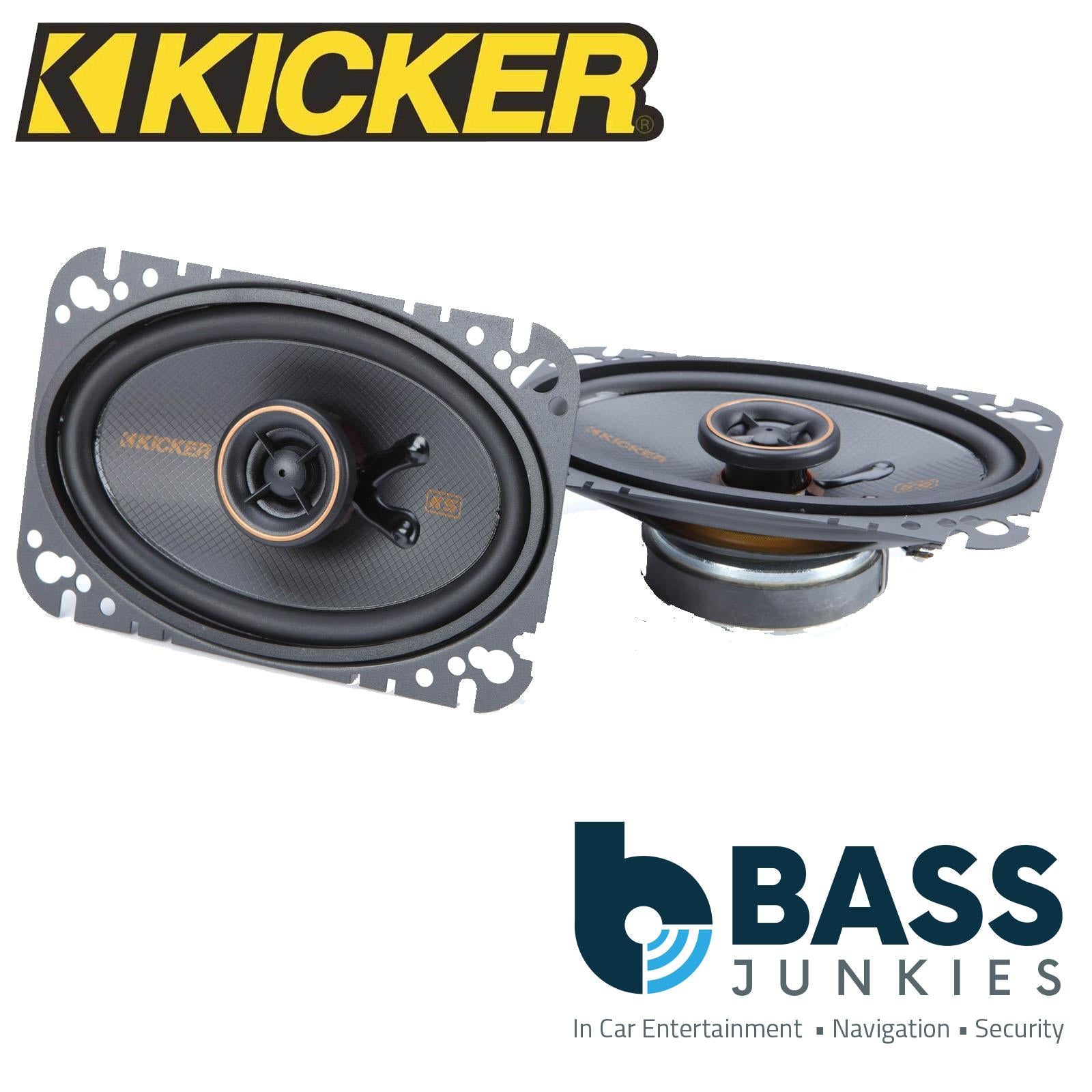 KICKER 47KSC4604 2-Way 4x6 Inch 4 Ohms 150W Max Power Car Audio Coaxial Speakers