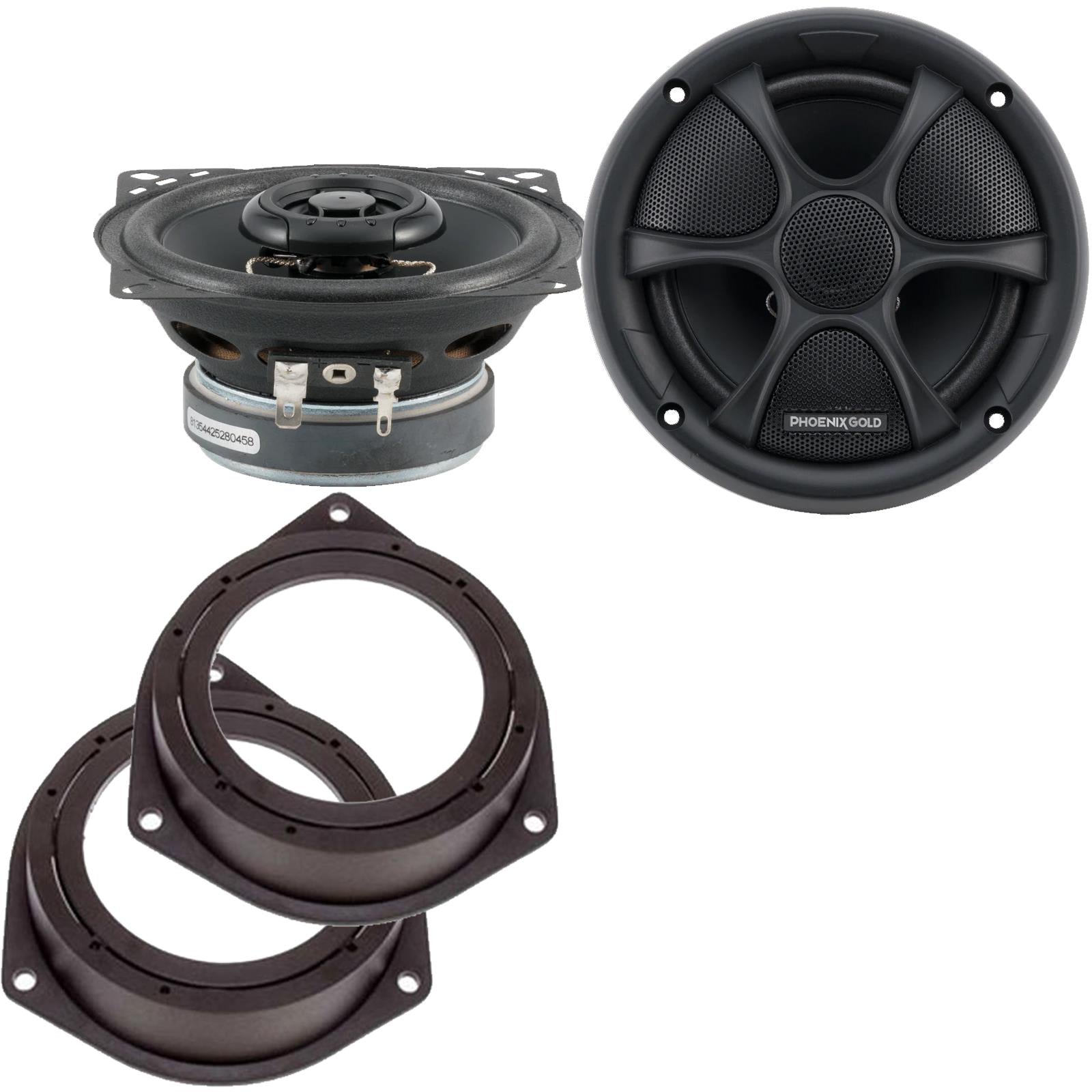 Phoenix Gold RX4CX 100mm/10cm/4" 2-Way Coaxial Car speakers (Per Pair Max 160|80 watts RMS) Fits Iveco Daily 2014-21