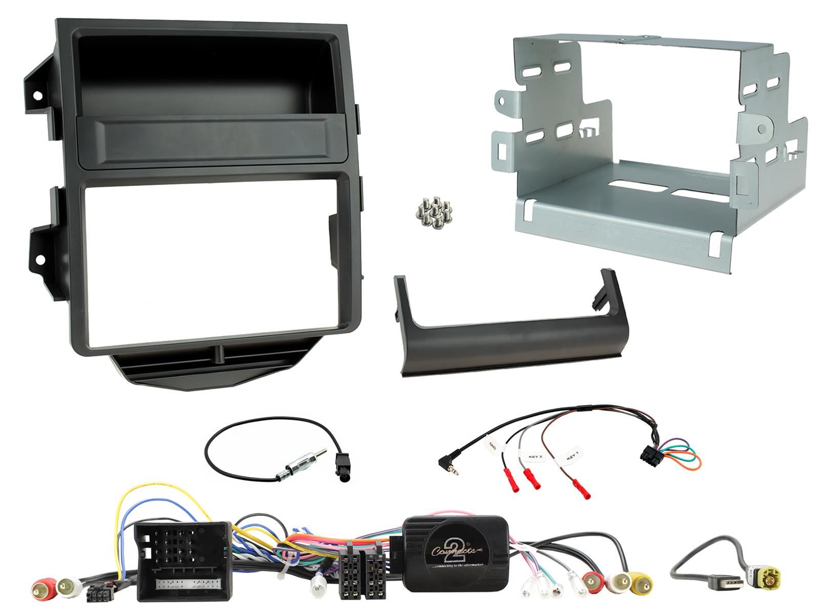Grundig 6.8" Apple Android Double Din Stereo Fitting Kit + Steering Wheel Stalk Controls to fit Porsche Macan 2014-16
