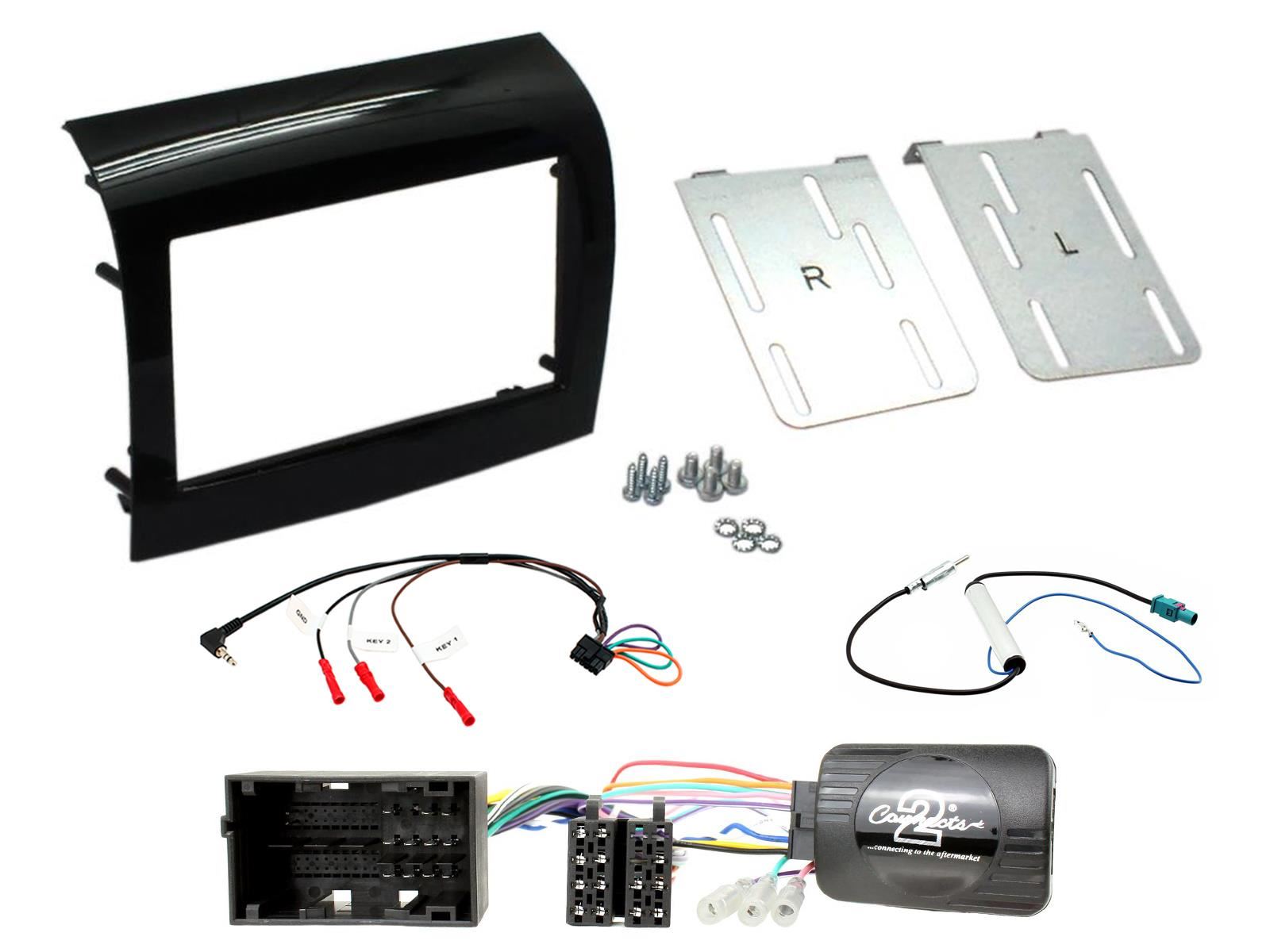 SONY 6.2" Screen Blutooth Double Din Stereo Fitting Kit + Steering Wheel Stalk Controls to fit Peugeot Boxer 2014-