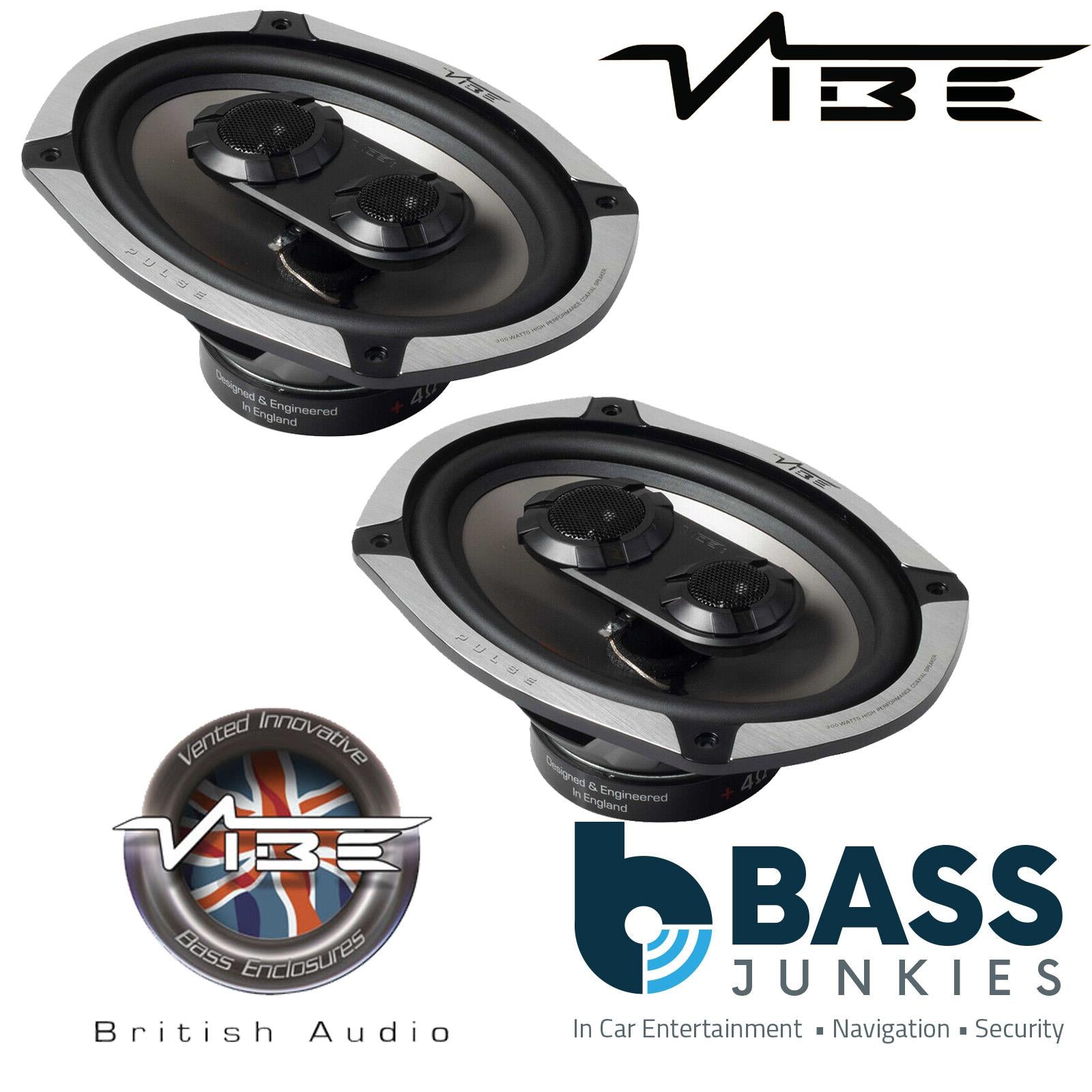 Vibe PULSE 69 3 Way 600 Watts a Pair 6x9" Car Van Truck Parcel Shelf Speakers