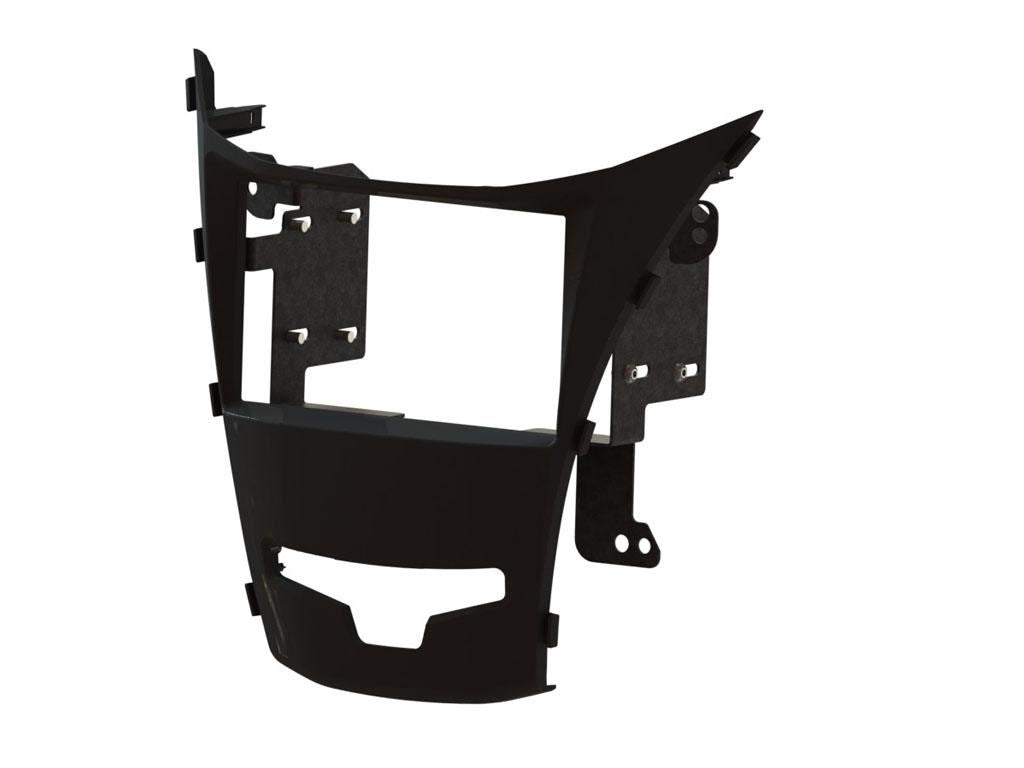 Grundig 6.8" Apple Android Double Din Stereo Fitting Kit + Steering Wheel Stalk Controls to fit SsangYong Korando 2013-17