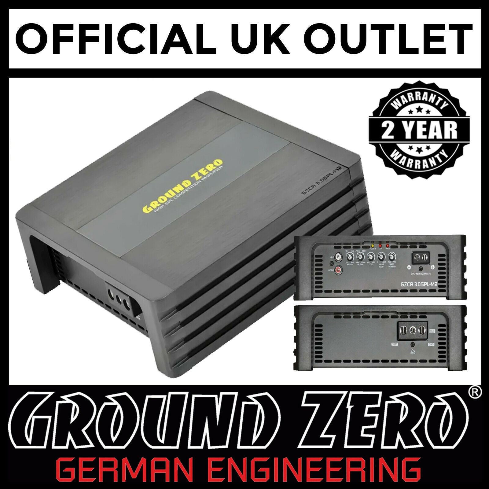 Ground Zero GZCA 3.0SPL-M2 - 3400 Watts 1-Channel Competition SPL Car Amplifier