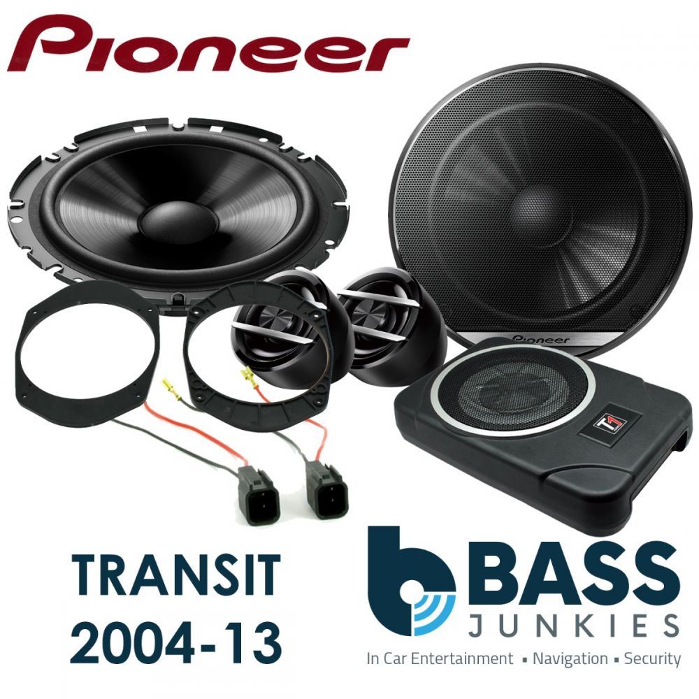 Ford Transit 2004-2013 Pioneer Front Door Car Speakers & 900W Underseat Sub Kit