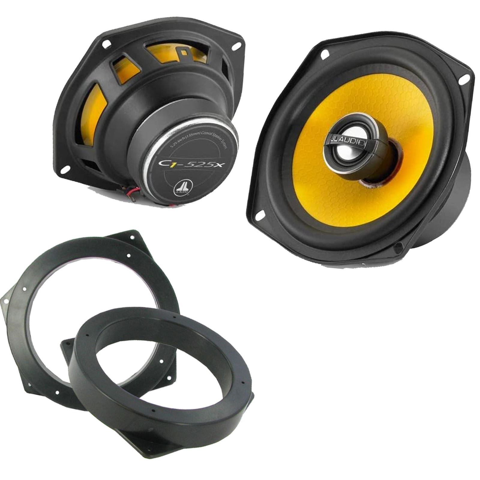 JL Audio C1-525X 2-Way 130mm/13cm/5.25" Coaxial Speakers (Per Pair 450 Watts) Fits BMW Mini 2001-06 | 3-Series 01-04