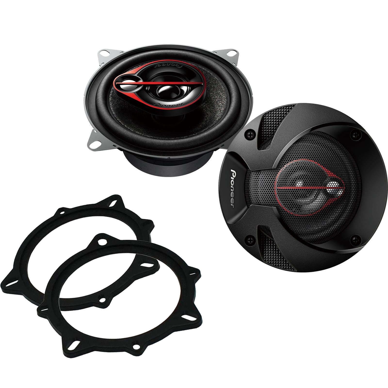Pionner TS-R1051S 100mm/10cm/4" 3 Way Coaxial Car speakers (Per Pair Max 420|60 watts RMS) Fits BMW 5-Series 2006-10 | X1 09-15 | X3 06-10 | X5 06-13 | 3-Series 05-12