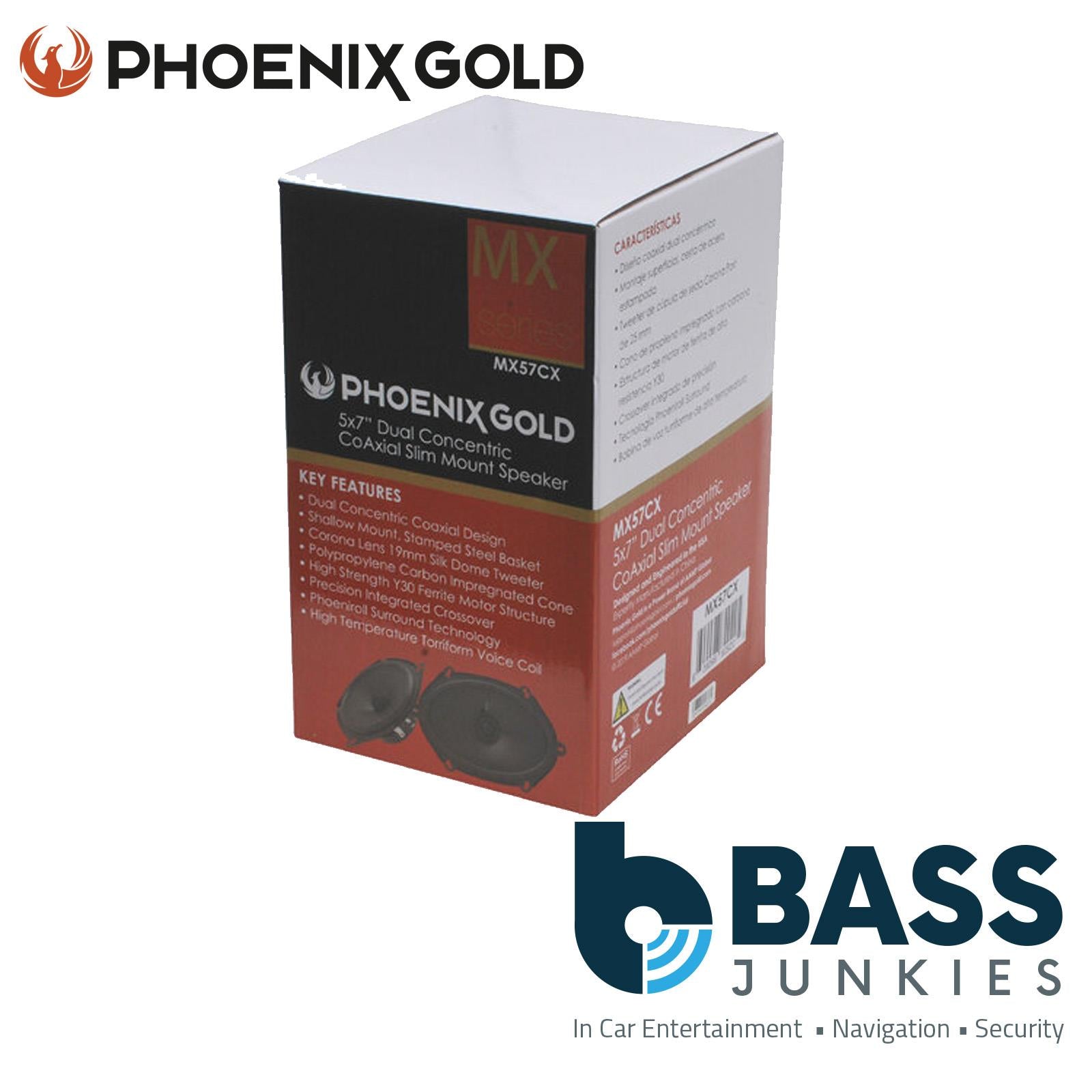 Phoenix Gold MX Series MX57CX 5x7" 150 Watts Coaxial Car Speakers
