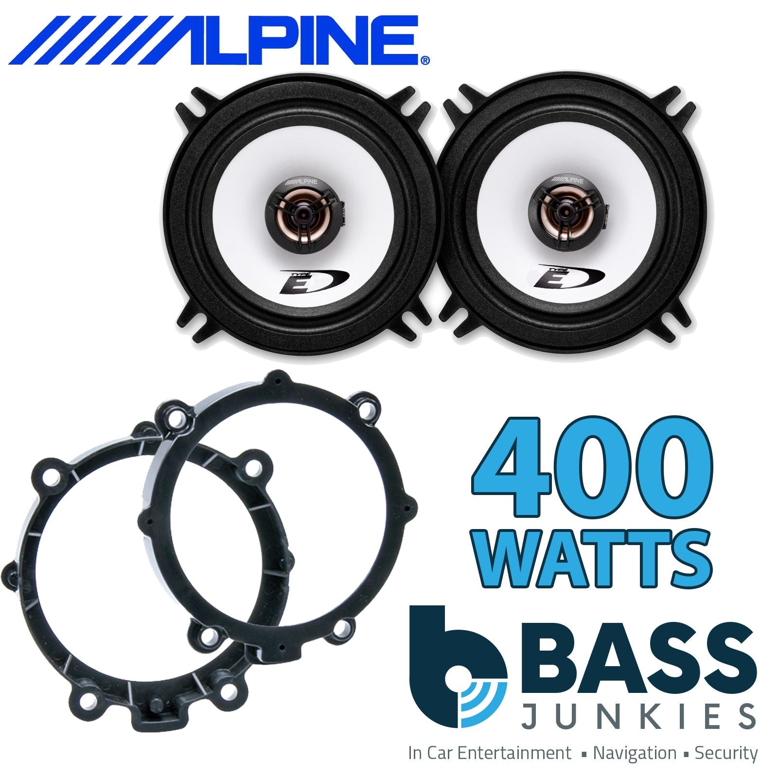 Alpine SXE-1325S 2-Way 130mm/13cm/5.25" Coaxial Speakers (Per Pair 400 Watts) Fits Mercedes Vito 2003-14 | Sprinter 06-18 | Viano 03-07