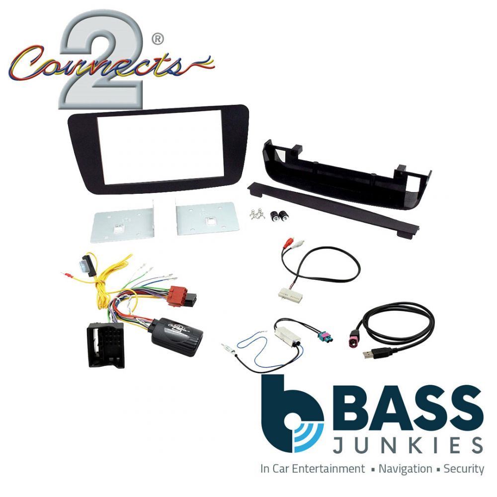 Connects 2 CTKMB11 - Mercedes A-Class W176 Model 2013 Onwards Double Din Facia & Steering wheel Interface Fitting Installation Kit