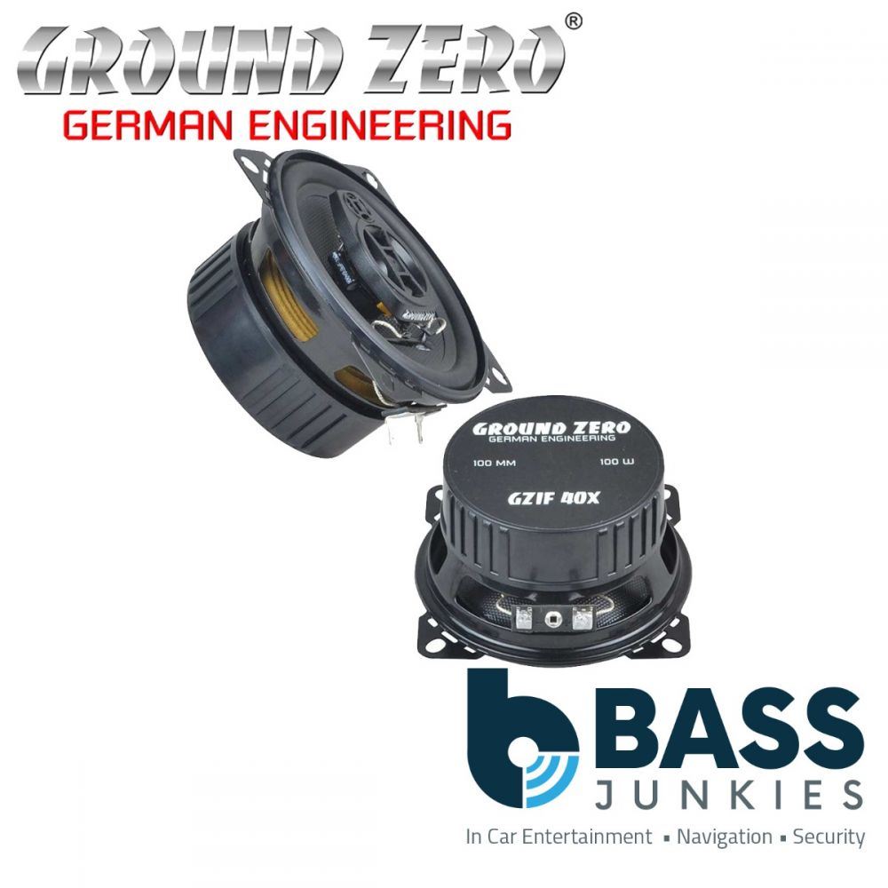 Ground Zero GZIF 40X - 4" Inch 10cm 2-Way 100 Watts 4 Ohm Car Speakers