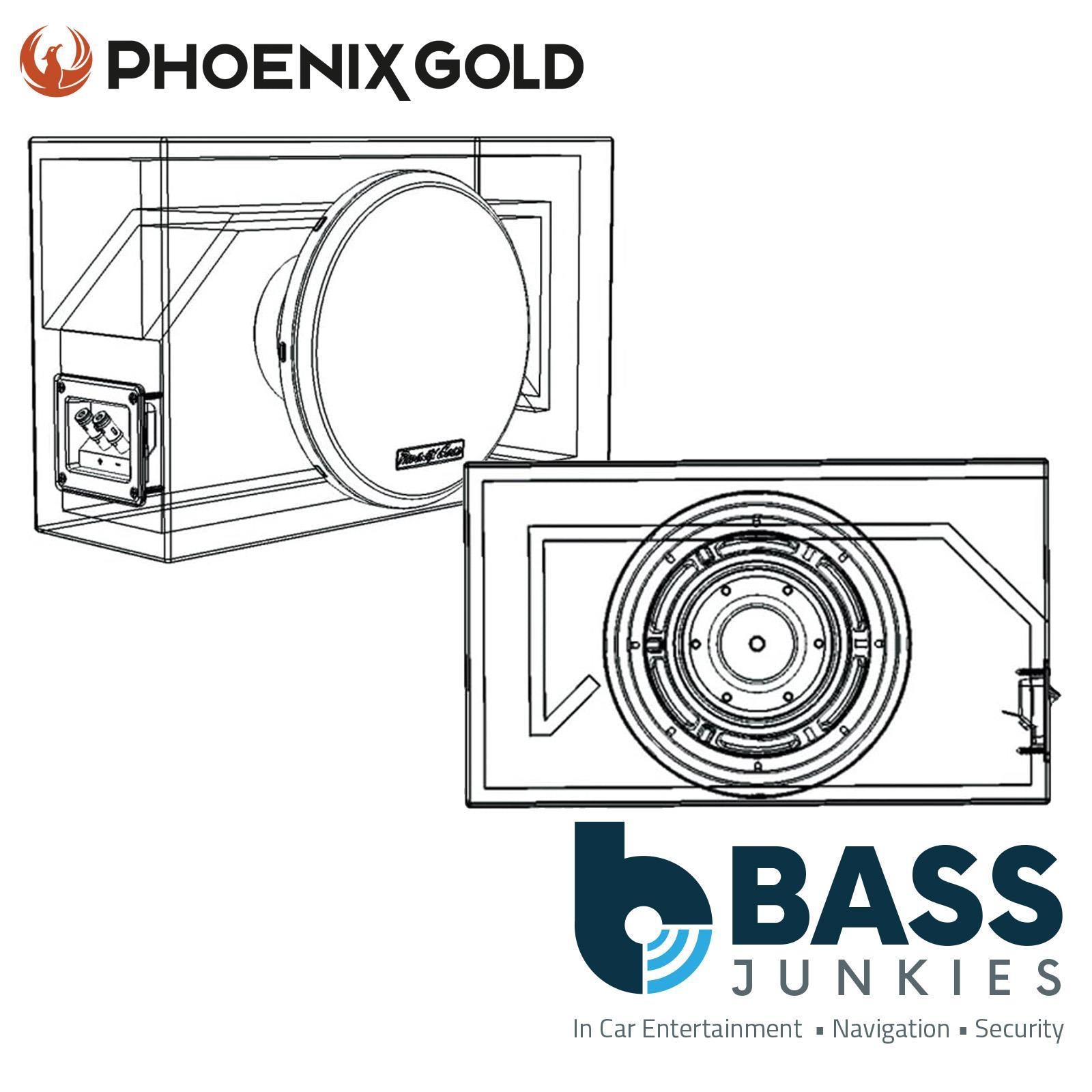 Phoenix Gold BASSCASE8 - 20cm 8" 200 Watts Ported Car Sub Woofer Bass Box