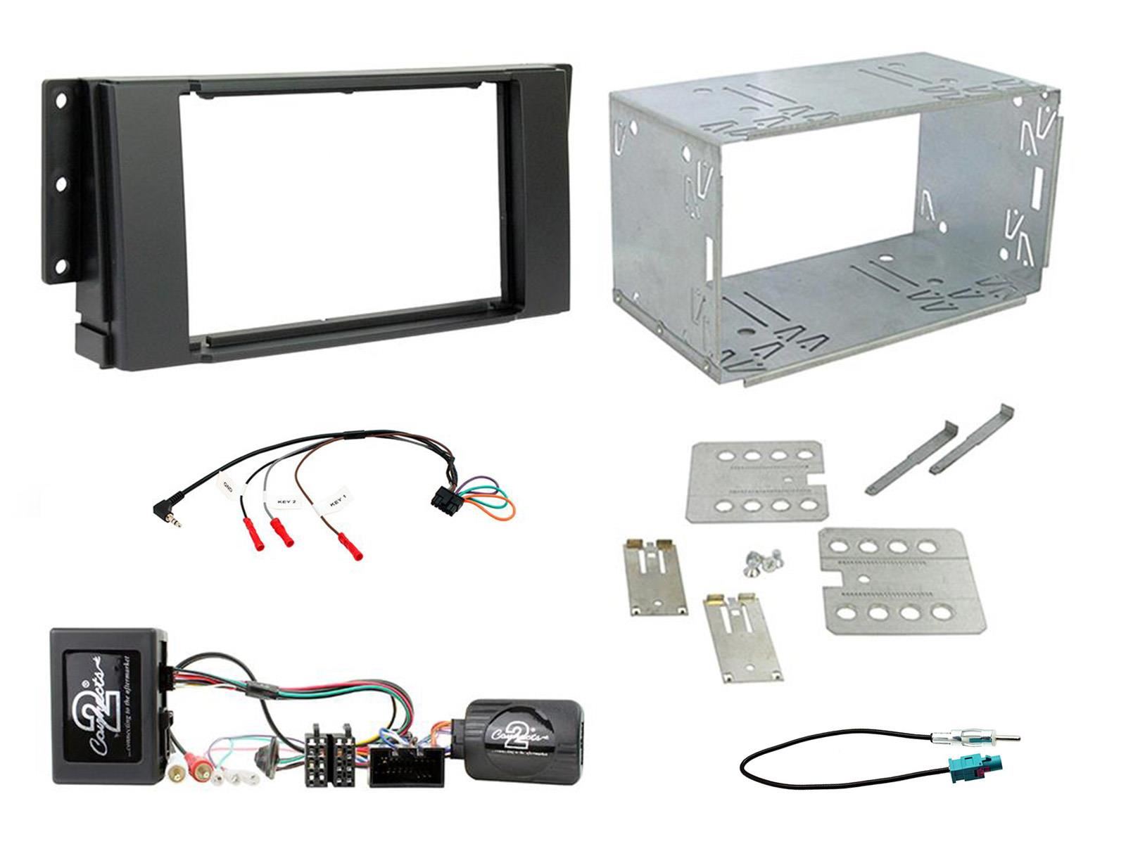 Connects 2 CTKLR06 - Land Rover Range Rover Sport 2005 - 2009 Double Din Fascia & Steering Wheel Interface Installation Kit