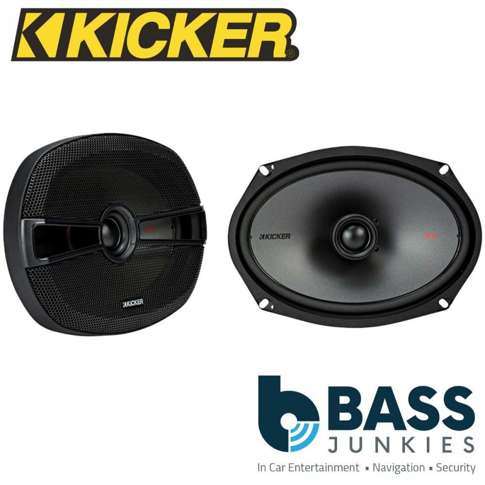 Kicker KSC6904 - 6" x 9" 160 x 230mm 300 Watts 2 Way Coaxial Car Rear Shelf Oval Shaped Speakers