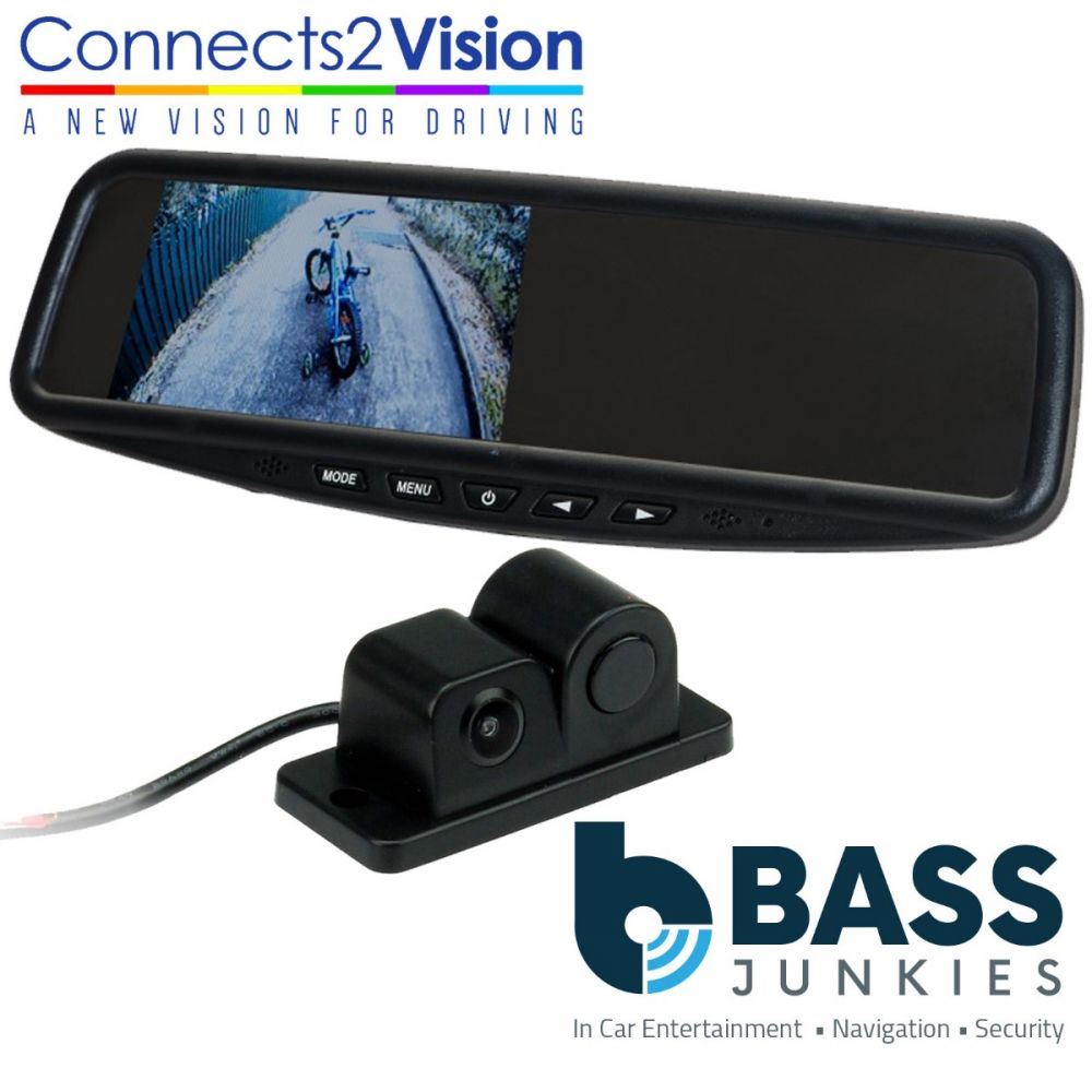 Connects2 CAM-10 Universal Car Rear View Combined Reversing Camera & 4.3" Interior Mirror Screen