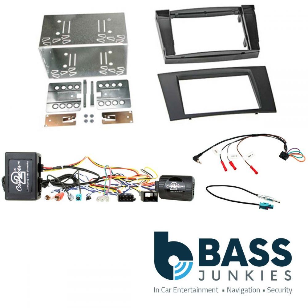 Connects2 CTKMB23 - Mercedes E-Class 2002-2009 Double Din Fascia Installation Kit