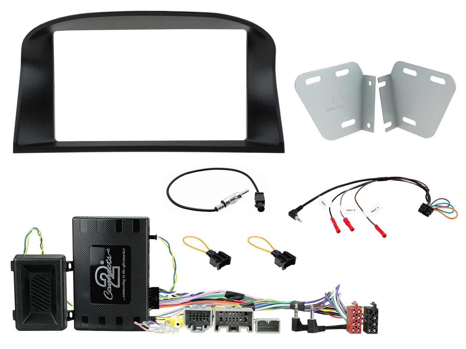 Connects2 CTKVL07L Double Din Steering Wheel ControlsFascia Panel|Aerial Adapter|Steering Wheel Controls Fitting Kit to fit Volvo V70 2012-16|XC70 2012-16