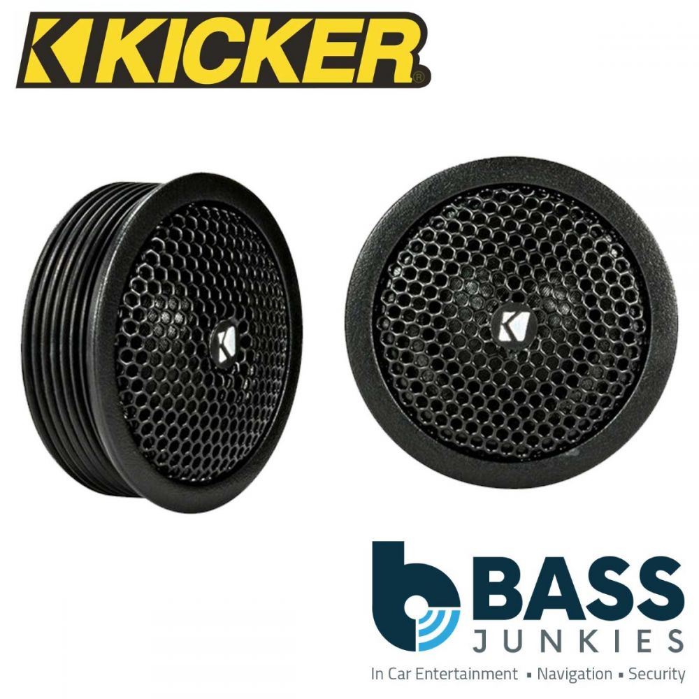 Kicker KST2004 - 0.75" 20mm 125 Watts Car Silk Tweeter Set with Crossovers