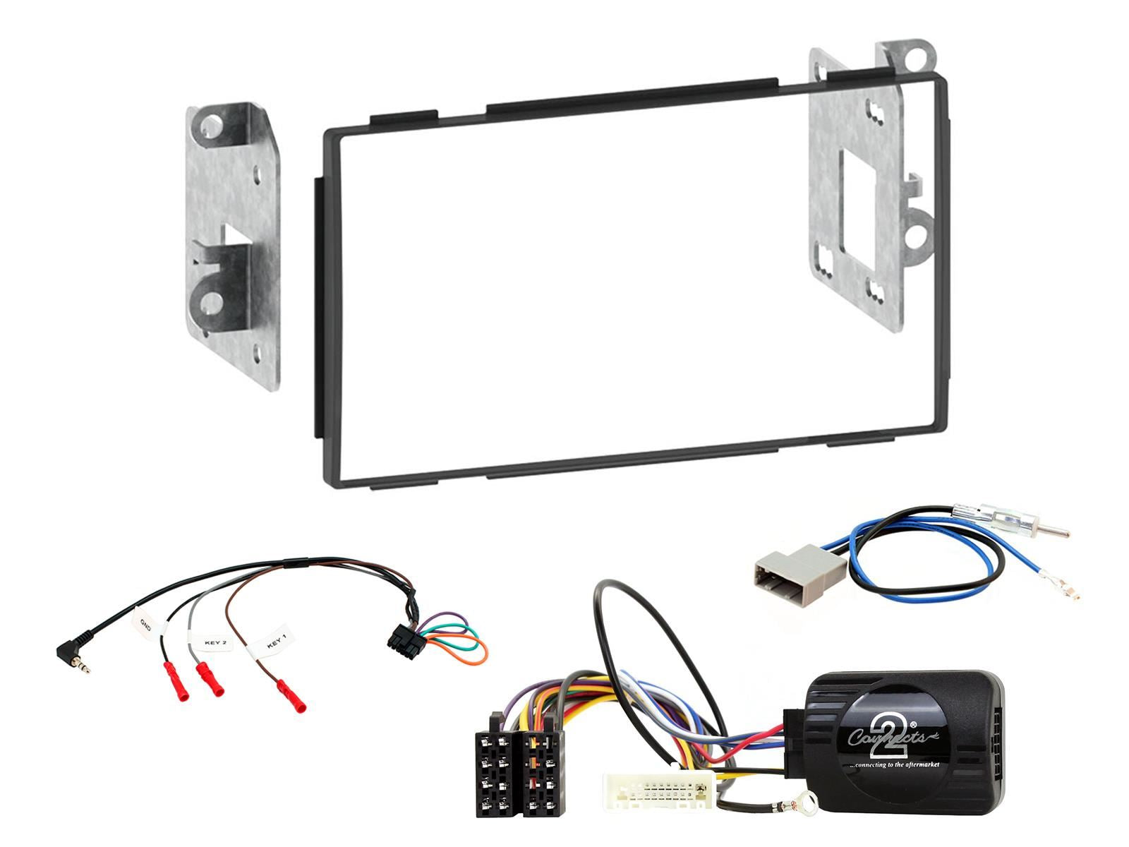 Connects2 CTKNS03 - Nissan Qashqai 2007 - 2013 Double Din Fascia & Steering Wheel Interface Installation Kit