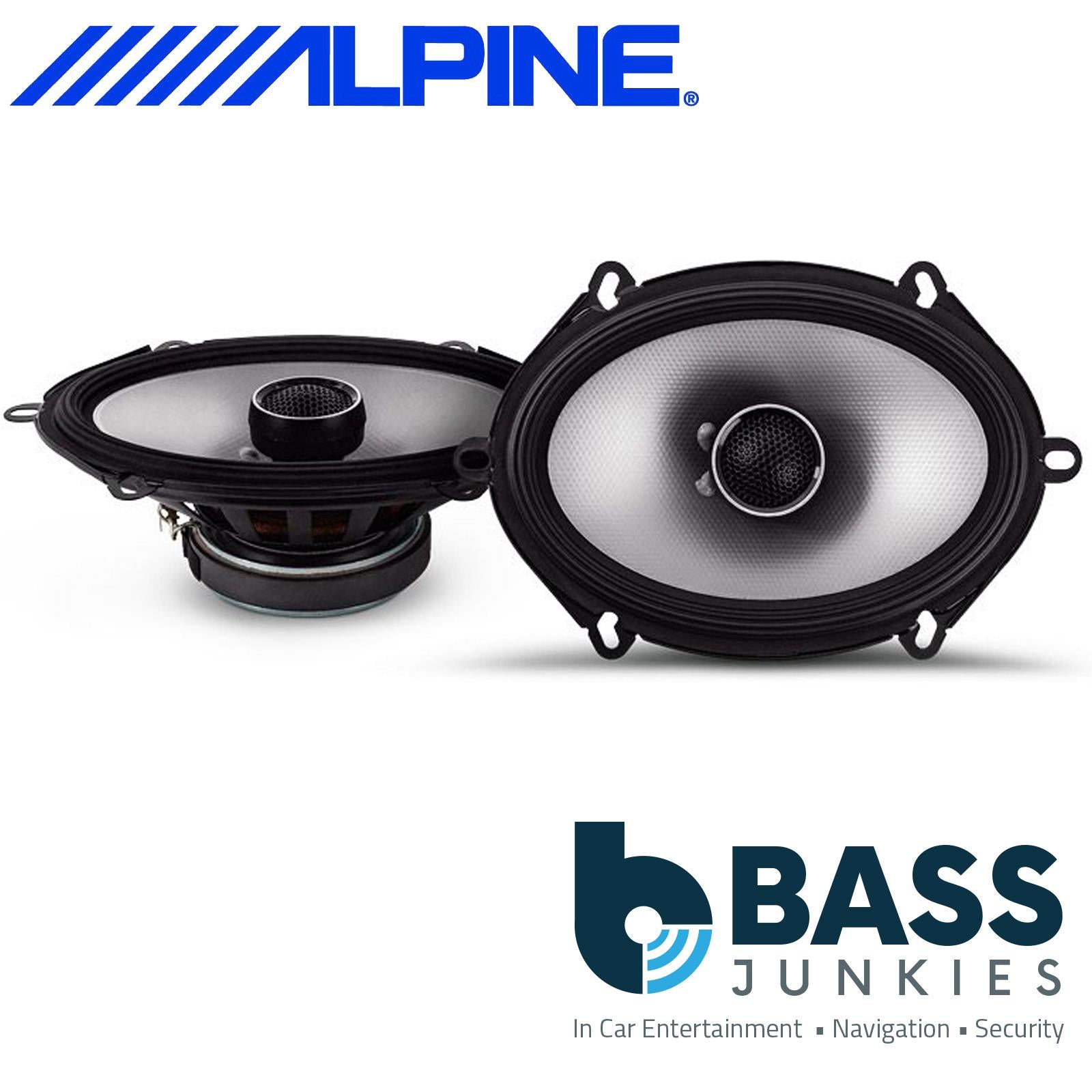 Alpine S-Series S2-S68 - 6"x8" 460 Watt 2 Way Coaxial Car Door Shelf Speaker Pair