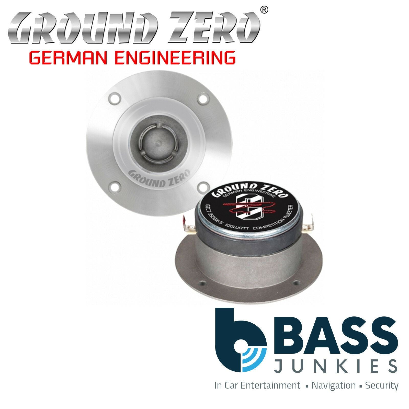 Ground Zero GZCT 3500X-S - 4.02” Inch 102mm 100 Watts High power Horn Compression Tweeter - Single