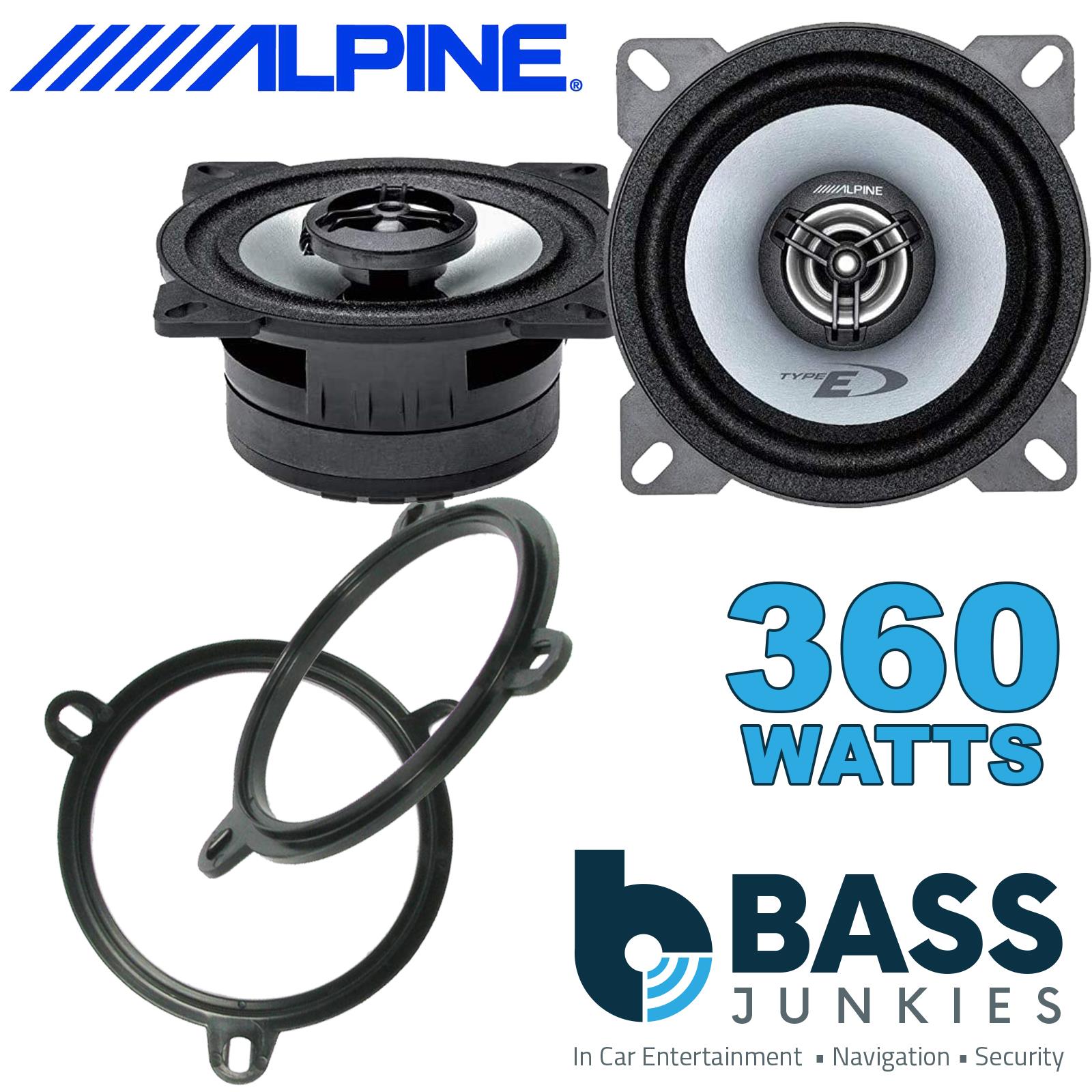 Alpine SXE-1025S 100mm/10cm/4" 2-Way Coaxial Car speakers (Per Pair Max 360|50 watts RMS) Fits Honda HR-V 2001-05