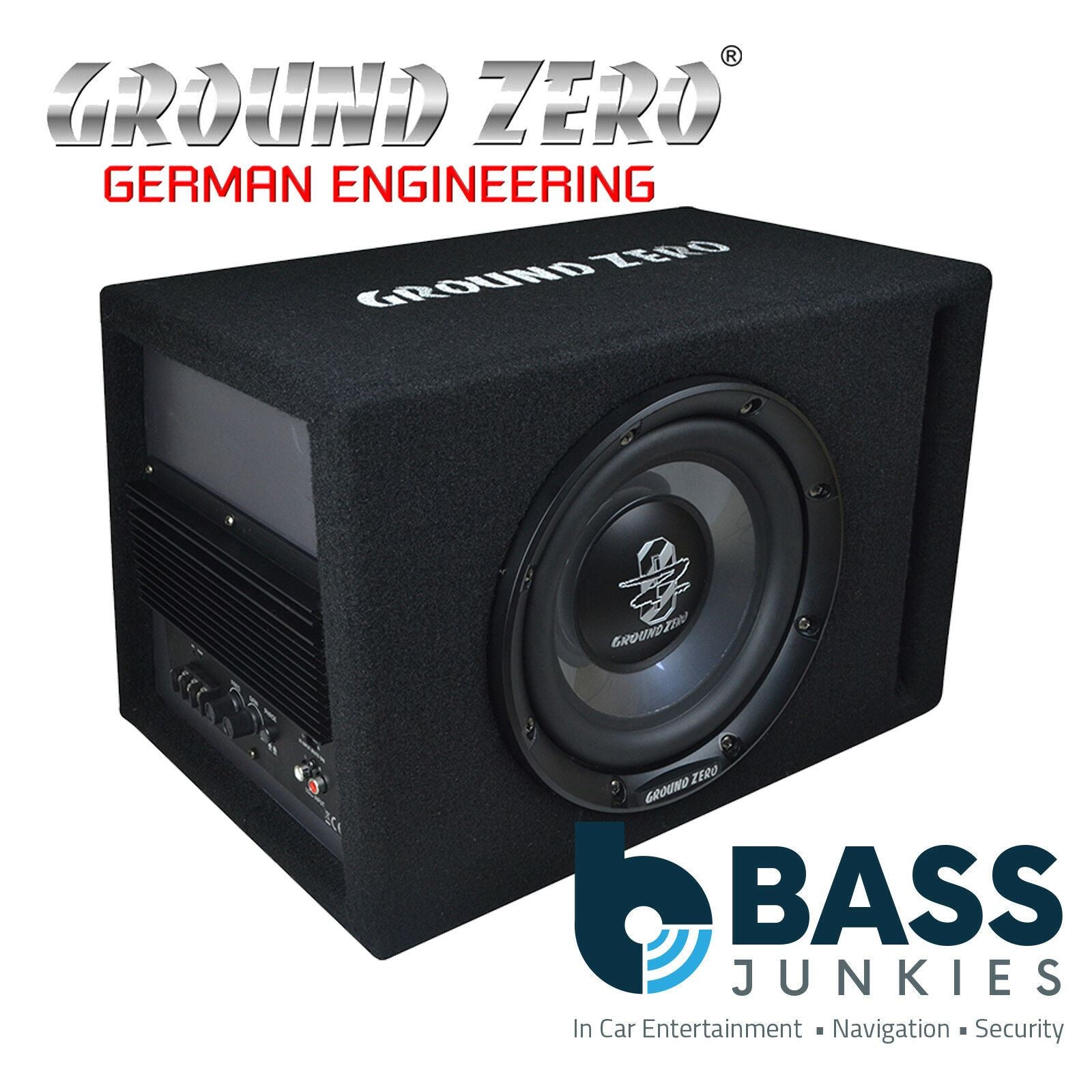 Ground Zero GZIB 200XBR-ACT - 8" Inch 20cm 200 Watts Active Sub Subwoofer Bass Enclosure Box
