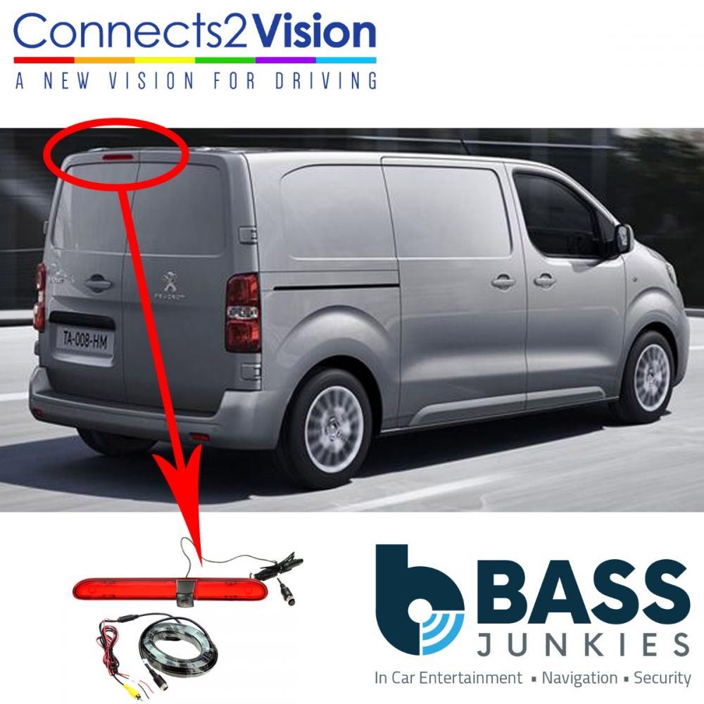 Peugeot Expert Combi 2016 On Van Brake Light Reversing Camera & 5" Screen Kit
