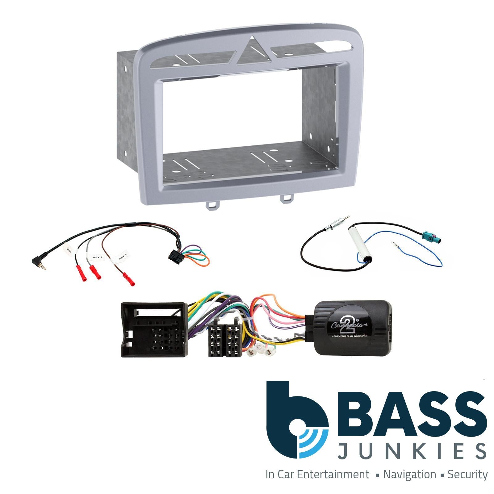 Connects2 CTKPE06 - Peugeot 308 2007 Onwards Double Din Fascia & Steering Wheel Interface Installation Kit