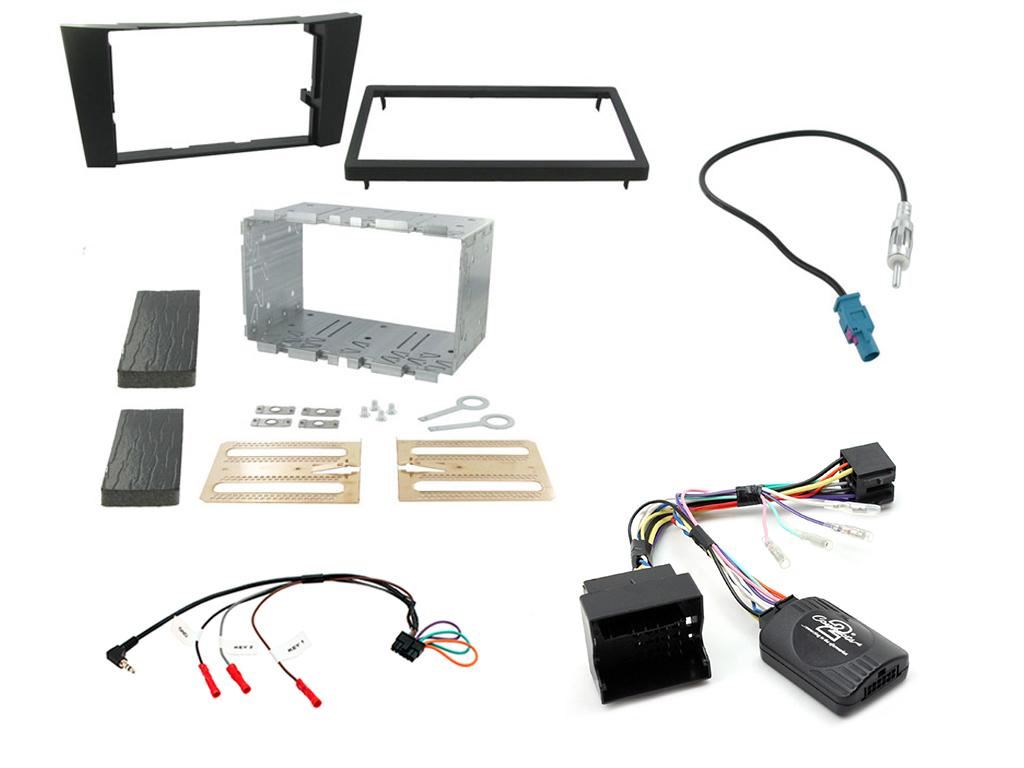 Grundig 6.8" Apple Android Double Din Stereo Fitting Kit + Steering Wheel Stalk Controls to fit Mercedes E-Class 2002-09