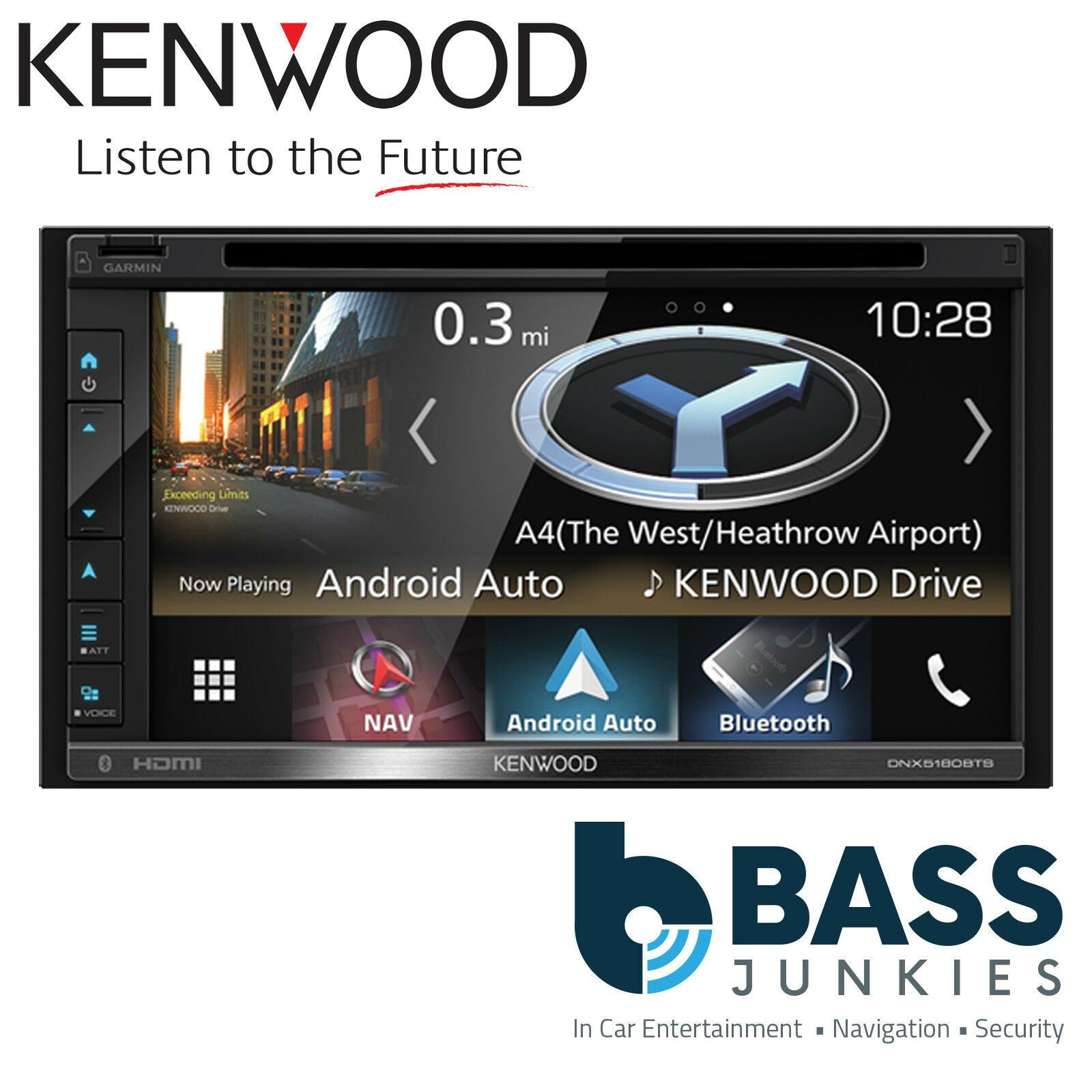 Kenwood DNX-5180BTS - 6.8” DVD CD MP3 USB Navigation Bluetooth Car AV Stereo Radio Tuner Player