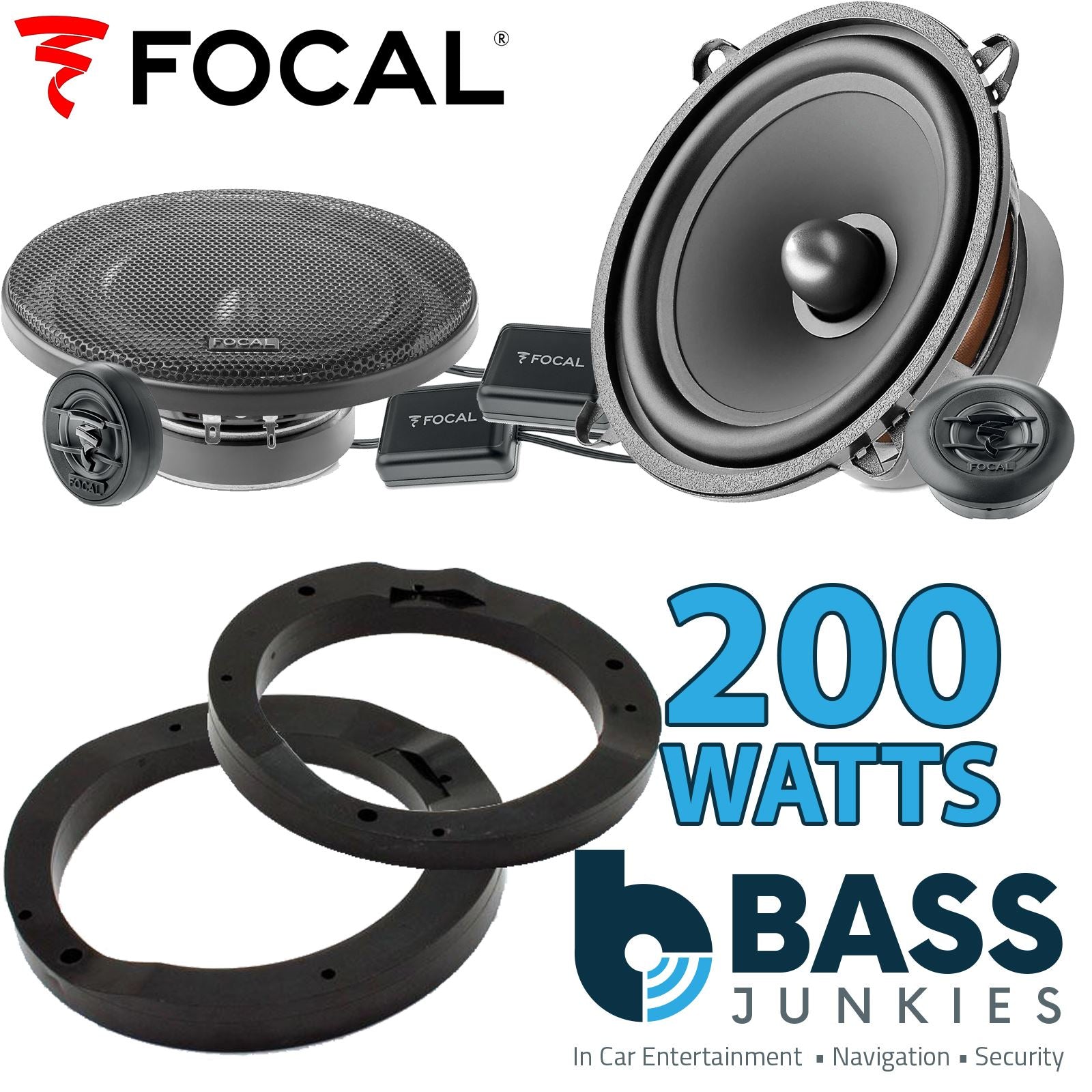 Focal Auditor ASE130 130mm/13cm/5.25"Car Component Speakers (Pair Max 200 watts) Fits Mercedes E-Class 1996-02