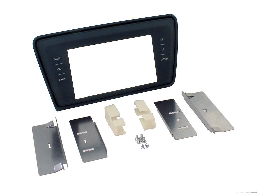 Grundig 6.8" Apple Android Double Din Stereo Fitting Kit + Steering Wheel Stalk Controls to fit Skoda Octavia 2013-17