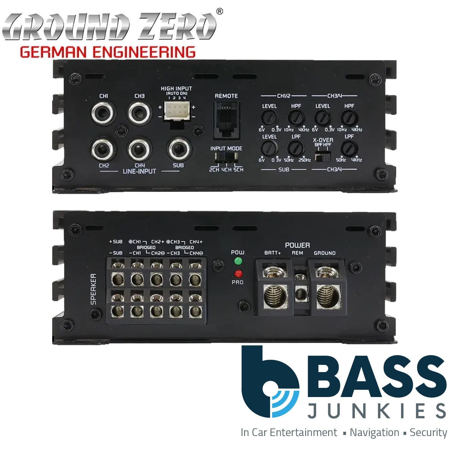 Ground Zero GZHA MINI FIVE - Class D Mini 5-Channel 1200 Watts Max Car Amplifier